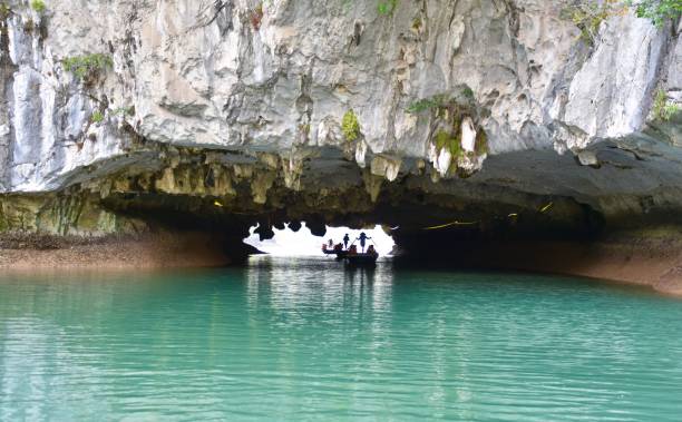 istock Sea Cave through Karst with blue-green water 1456599611