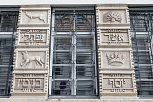 Dohany Sinagogue jewish nationalities symbols in Budapest city