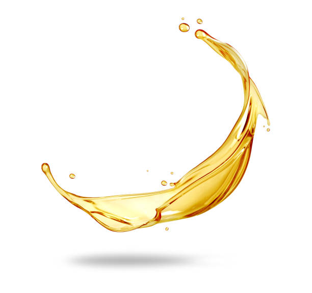 istock Beautiful splash with drops of oily liquid 1456606435