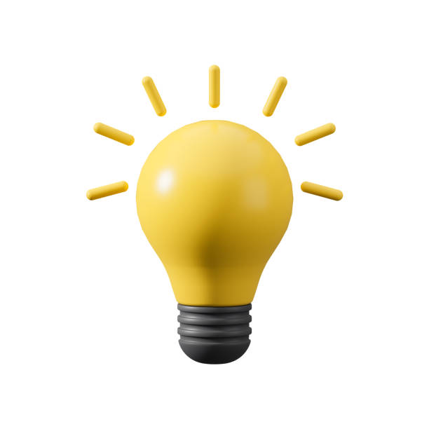 istock 3d illustration of light bulb isolated on white background. Creativity concept illustration with 3d light bulb 1456613711