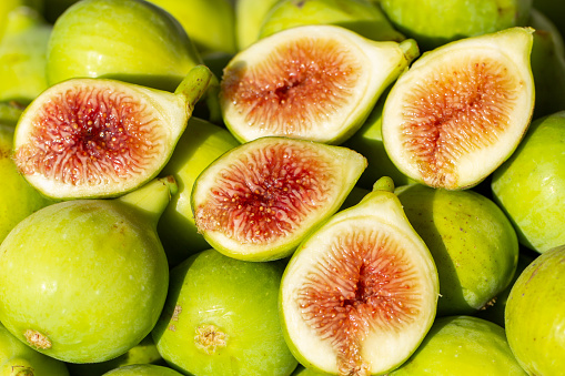 Delicious, fresh, green figs