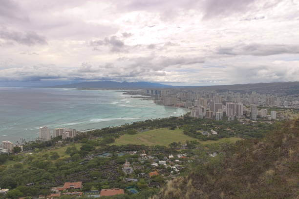 istock Downtown Honolulu and Waikiki beach in Oahu, Hawaii 1456620667