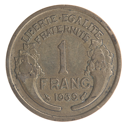 France 1 Franc coin 1930 copper-aluminum Chambers of Commerce French