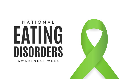 Eating Disorders Awareness Week card. Vector illustration. EPS10