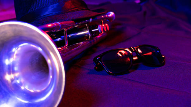 istock Trumpet with hat and sunglasses 1456623056