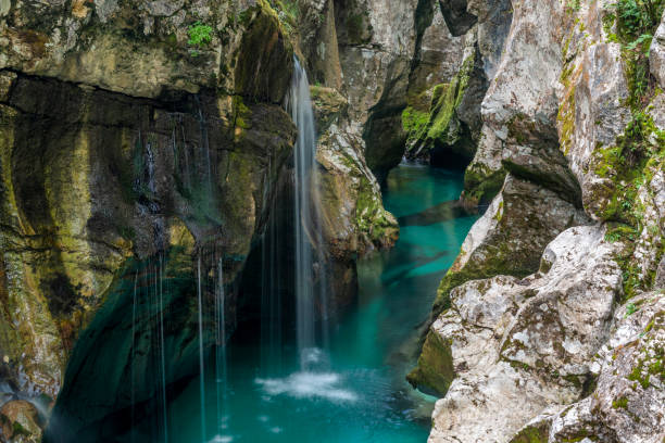 istock Emerald water of Soca gorges, Slovenia. 1456625472