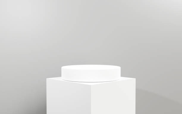 Abstract white pedestal podium stands Abstract white pedestal podium stands with empty wall background 15495 stock pictures, royalty-free photos & images