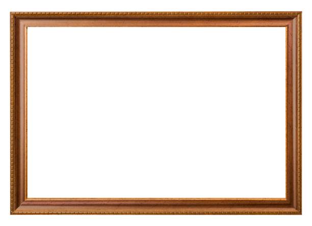 istock Empty wooden photo frame isolated on white background 1456631684