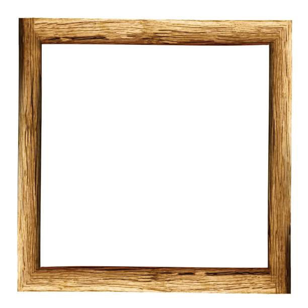 istock Empty wooden photo frame isolated on white background 1456631685