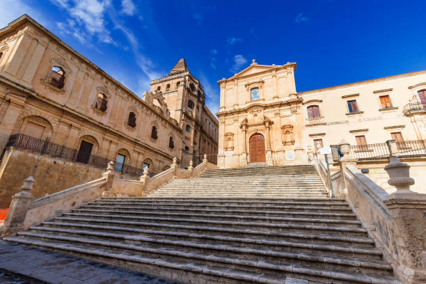 the historical center of Noto stock photo