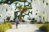 istock People in futuristic green city park 1456634145