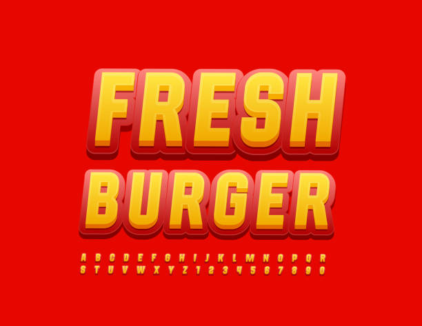 Burger Letters 3,400+ Fast Food Typography Stock Illustrations, Royalty-Free Vector ...