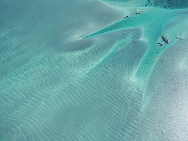 istock Abstract aerial of tidal patterns and rippled sand 1456651307