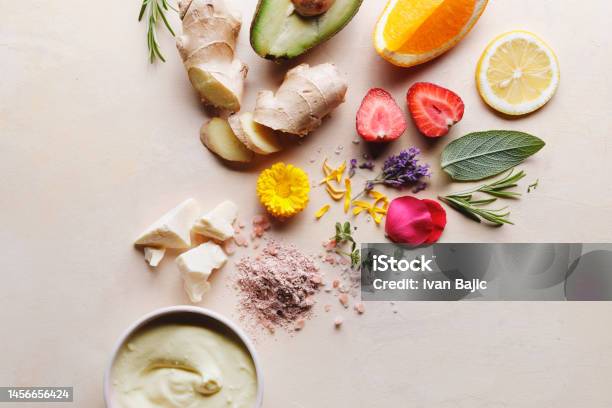 Organic Skin Care Ingredients Stock Photo - Download Image Now - Skin Care, Ingredient, Herbal Medicine