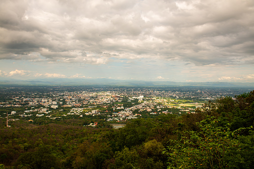 City scenery of Chiangmai province, Thailand.