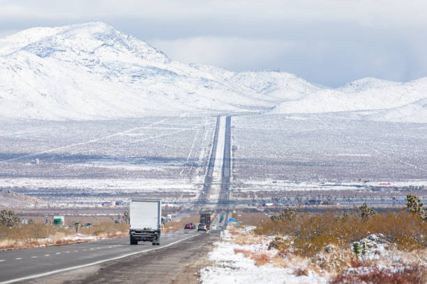 A very chilly morning as snow fell on the way to Las Vegas Nevada