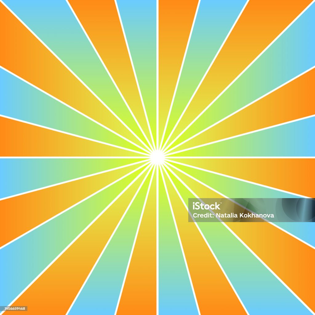 Vector Asymmetrical Rays Vector Pattern Of Rays Converging In The Center Decreasing Perspective ...