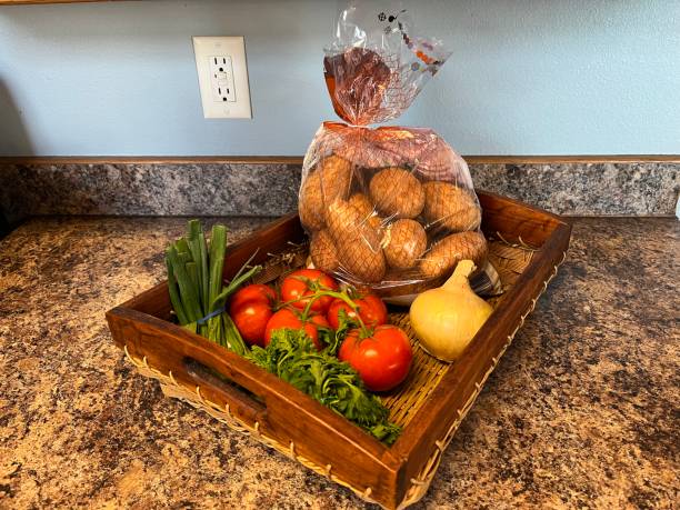 Vegetable Basket stock photo