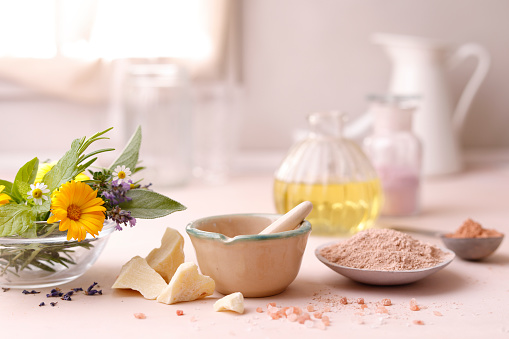 Making skin care product with fresh herbs
