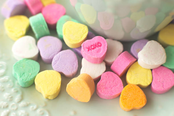 istock Close up of Valentine's conversation hearts 1456660326