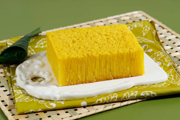 istock Bika Ambon, Indonesian Honeycomb Cake in Loaf Shape 1456663865
