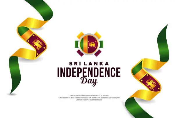 Vector illustration of SriLanka Independence Day National Moment