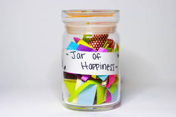 istock Jar of happiness white background 1456671027