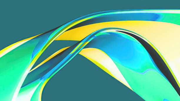 istock 3d rendering Curve Dynamic Fluid Liquid Wallpaper. Light Pastel Cold Color Colorful Swirl Gradient Mesh. Bright Pink Vivid Vibrant Smooth Surface. Blurred Water Multicolor Neon Sky Gradient Background 1456673486