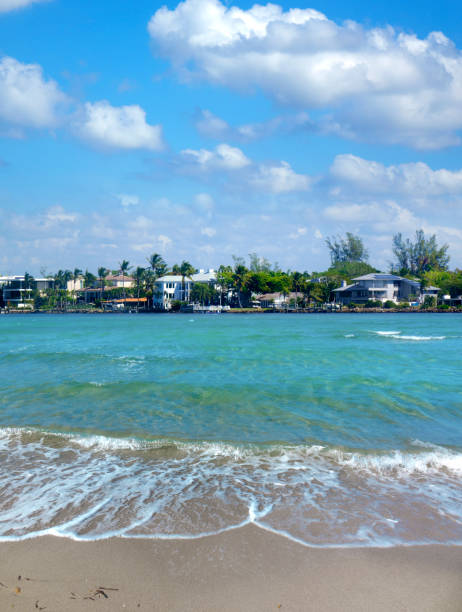 istock Beautiful tropical beach and beach houses 1456674321