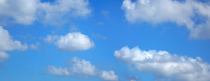 Clouds and blue sky in a sunny day of spring
