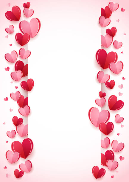 Valentine's Day 3D Heart Frame, Background Valentine's Day 3D Heart Frame, Background valentine card stock illustrations