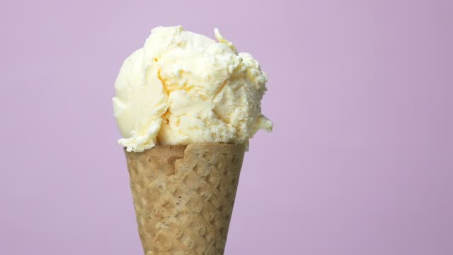 Vanilla ice cream cone.
