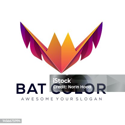istock Bat color vector design icon template 1456675994