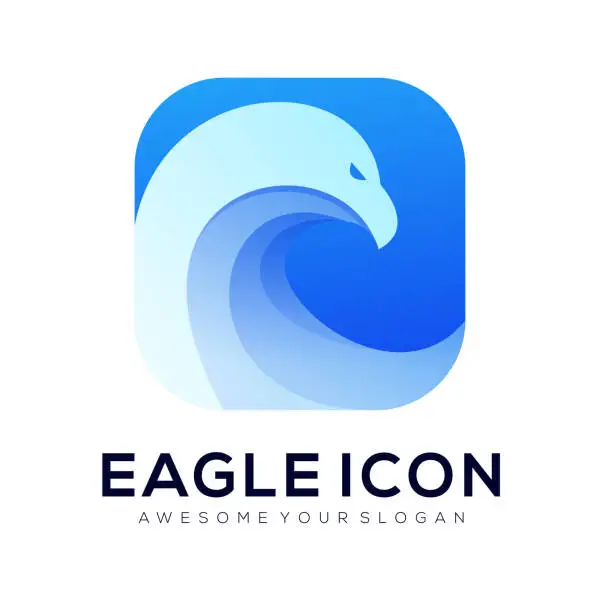 Vector illustration of Flat Eagle icon vector design icon illustration