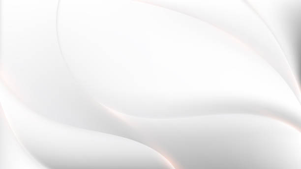 ilustrações de stock, clip art, desenhos animados e ícones de abstract white and gray smooth liquid or fluid wave on clean background - silk textile contemporary textured