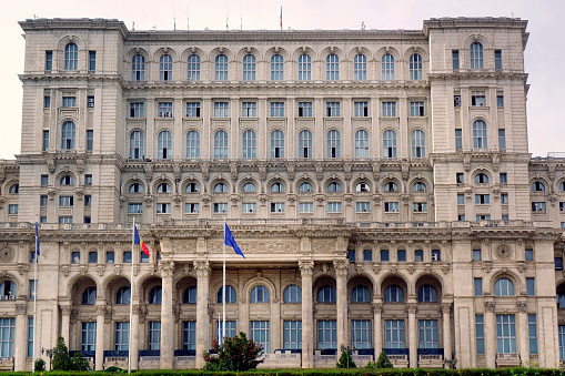 Parliament building in Bucharest, Romania