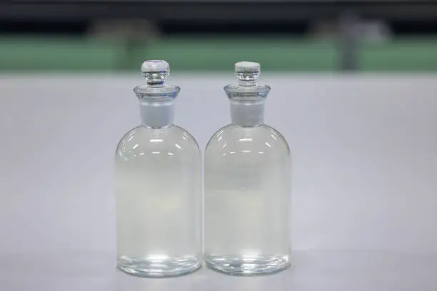 Photo of Biological Oxygen Demand (BOD) testing process in laboratory.