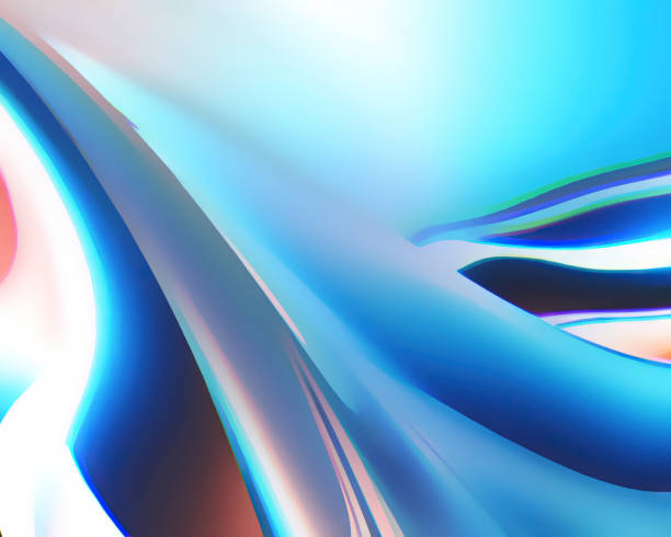 istock 3d rendering Curve Dynamic Fluid Liquid Wallpaper. Light Pastel Cold Color Colorful Swirl Gradient Mesh. Bright Pink Vivid Vibrant Smooth Surface. Blurred Water Multicolor Neon Sky Gradient Background 1456679939