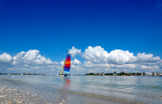 Catamaran sailboat in Sarasota, Florida