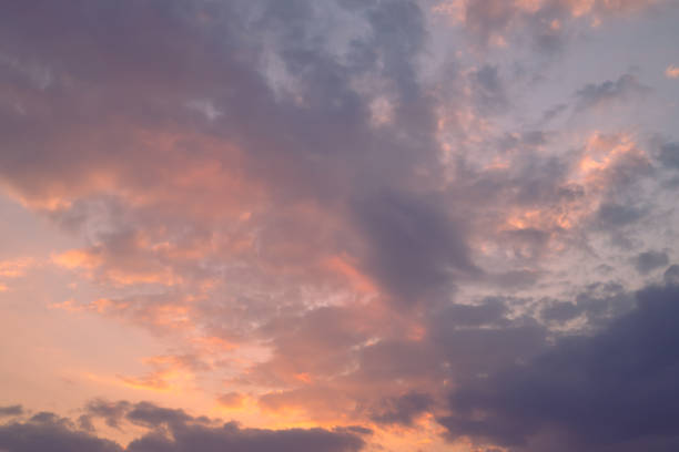 istock Vanilla sky with cloud and sunlight before sunset, Natural background 1456700835