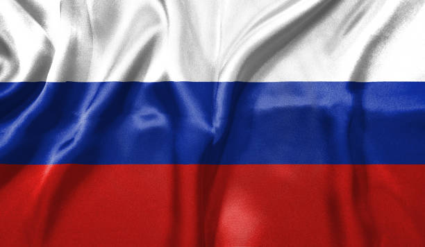 istock Russia flag wave highly detailed realistic 3D rendering. 1456703531