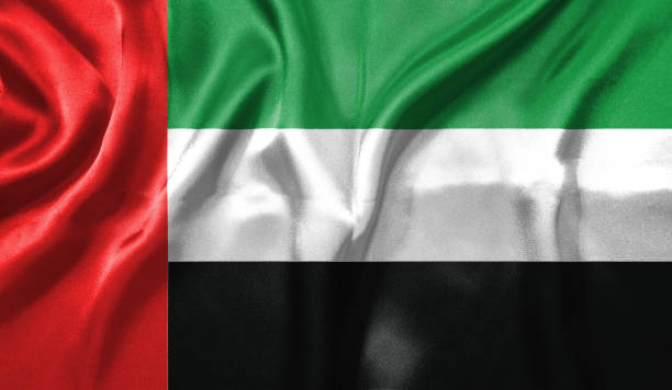 istock United Arab Emirates flag wave highly detailed realistic 3D rendering. 1456706980