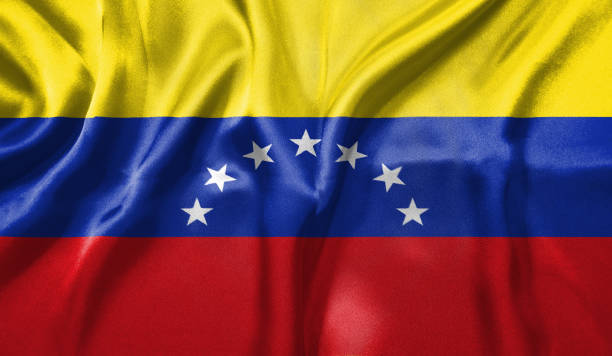 istock Venezuela flag wave highly detailed realistic 3D rendering. 1456707689