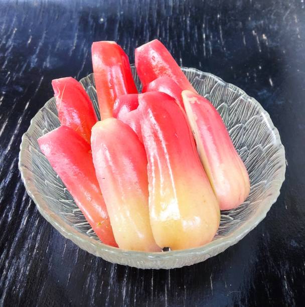 Rose apple sliced in bowl, Fruit ready to eat Rose apple sliced in bowl, Fruit ready to eat water apple stock pictures, royalty-free photos & images