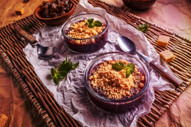 istock Crumble in glass dish 1456723783