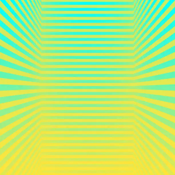 Vector illustration of Abstract striped background and Green gradient - Trendy 3D background