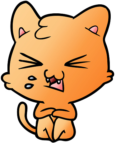 Free download of angry cat cartoon vector graphics and illustrations, page  32