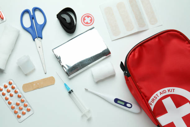 istock First aid medical kit on white background 1456732023