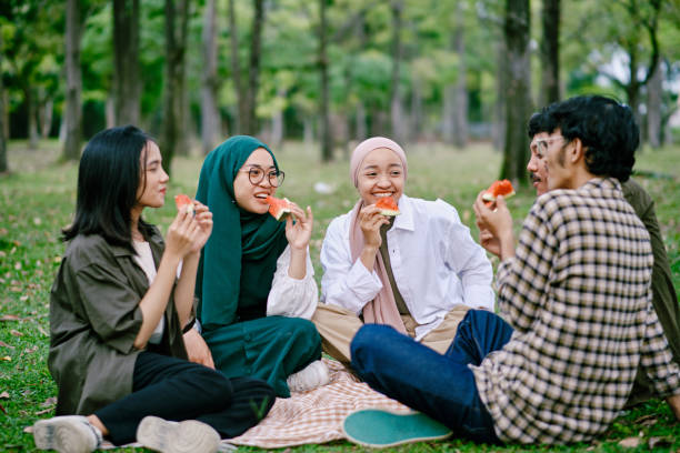 istock Happy group of friend spending their weekend together. 1456735851