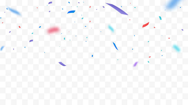 ilustrações de stock, clip art, desenhos animados e ícones de confetti vector background. party design with colorful confetti. - colors streamer backgrounds congratulating